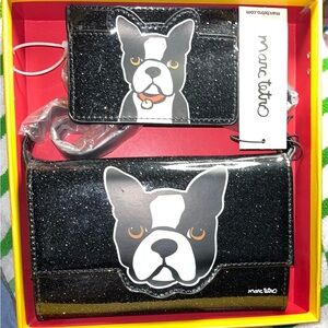 Marc Tetro NWT Pug Crossbody and Matching Cardholder/Wallet
